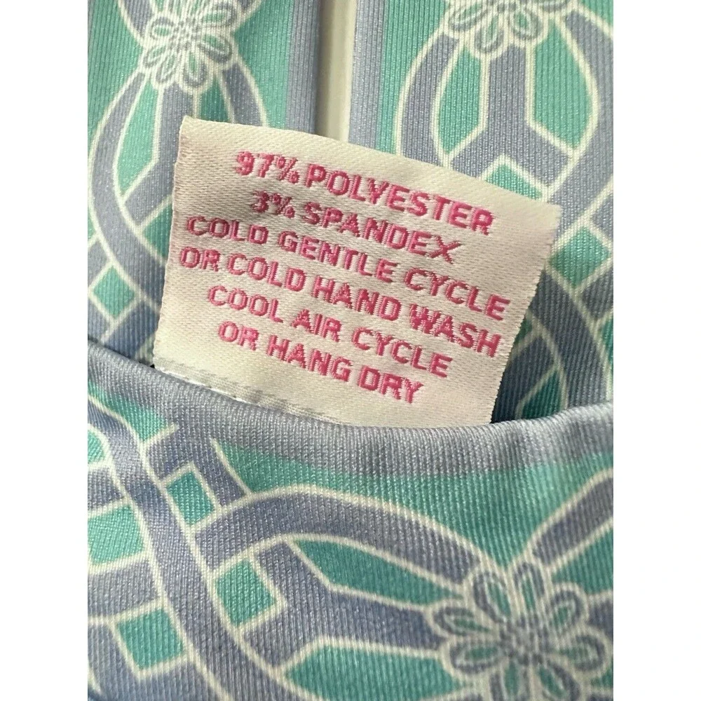 Gretchen Scott Womens Size XS Jersey Isosceles Turquoise & Periwinkle Mini Dress